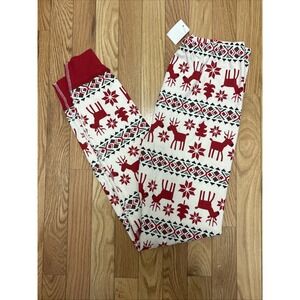 NWT Hanna Andersson Adult Holiday Long John Pajama Pants in Dear Deer Medium